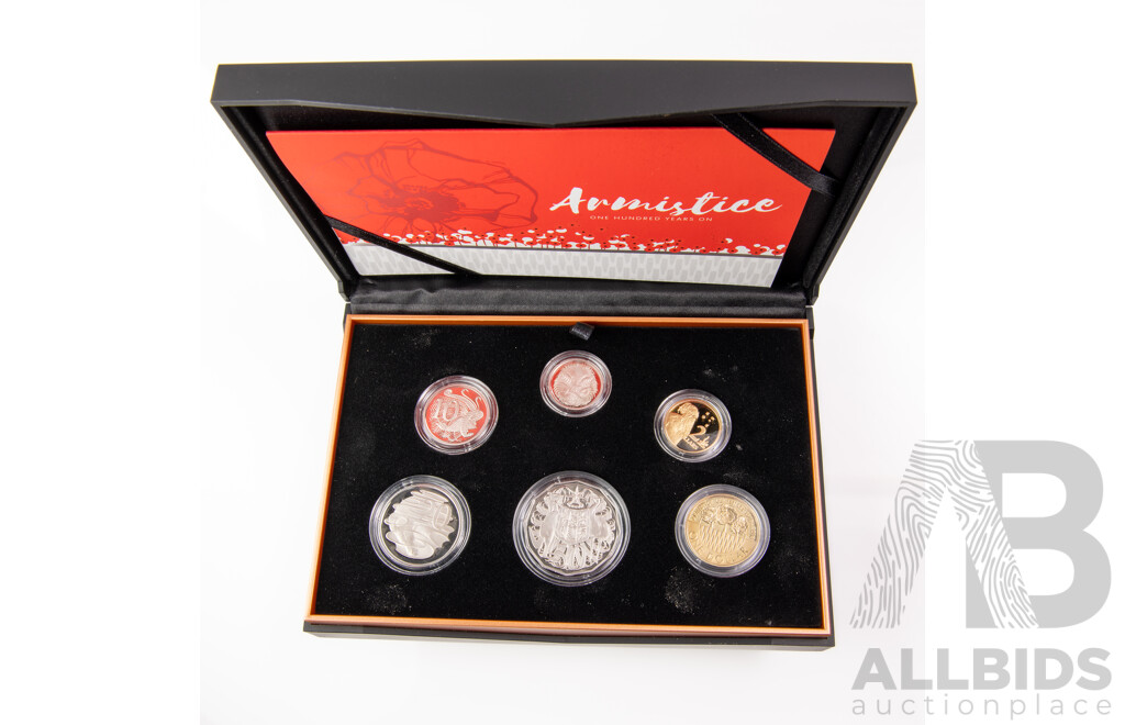 Australian RAM 2018 Six Proof Coin Set, Armistice One Hundred Years on