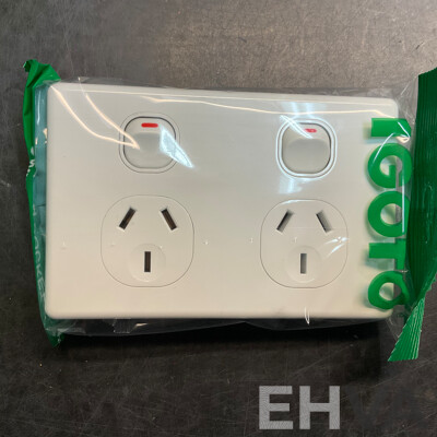 IGOTO Switch Socket Included Single/ Double Power Point, 1 Gang Wall Switch - Lot of 190