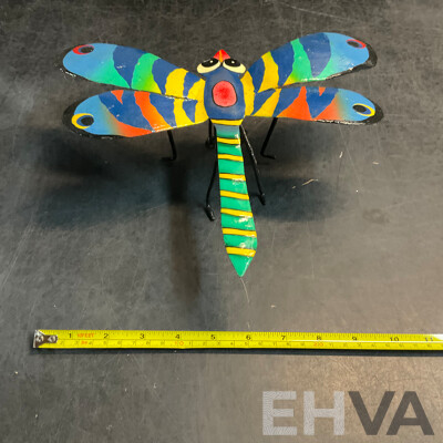 Metal Decorative Indoor Outdoor Hanging Wall Art - Gecko Lizard, Butterfly, Dragonfly, Frog - Lot of 45