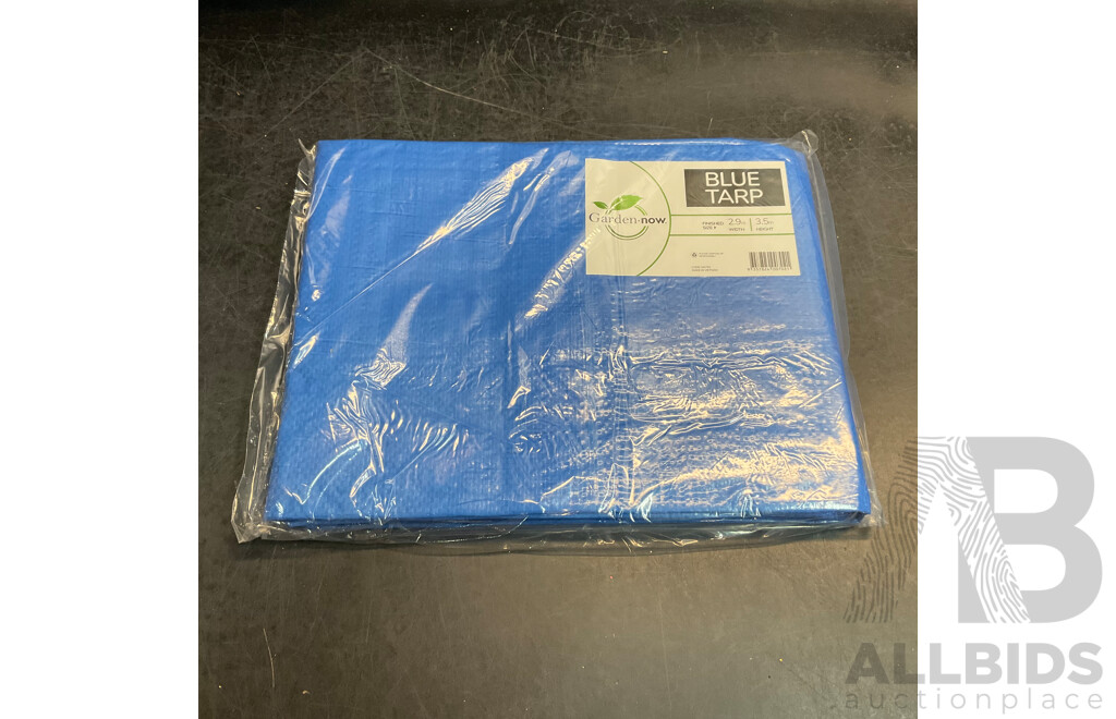 Garden.now Blue Tarp 2.9m X 3.5m - Lot of 20