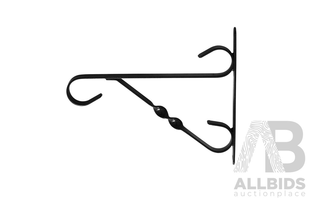 Garden.now Wall Bracket Black 25cm - Lot of 72 - RRP $576.00