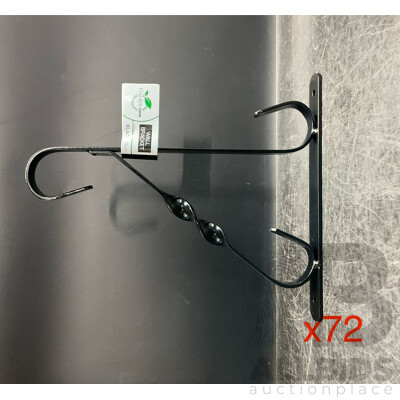 Garden.now Wall Bracket Black 25cm - Lot of 72 - RRP $576.00