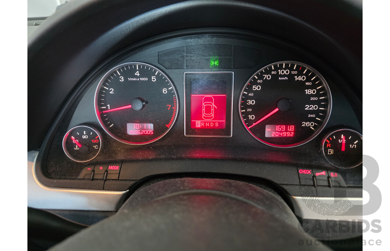 8/2005 Audi A4 1.8T B6 4d Sedan Silver Turbo 1.8L
