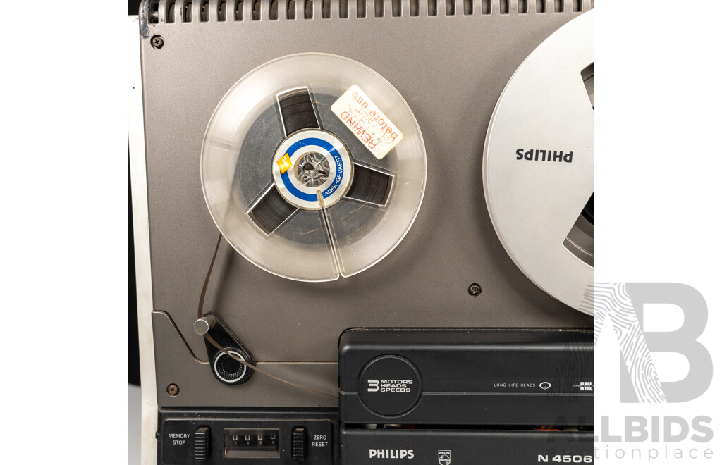 Retro Phillips N4506 Magno Control Reel to Reel Recorder Tape Deck