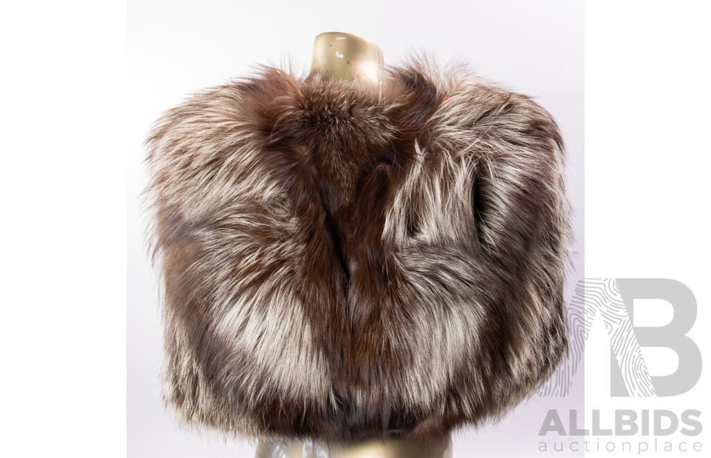 Vintage Soft Fur Cape With Attached Feet and Claws Small