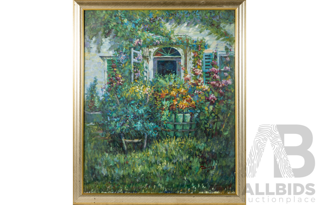 Hilaire-Germain-Edgar De Gas (Known as Degas) (19/20th Centuries, French, 1834-1917), the Garden, Reproduction Print of Original, 71 X 60 Cm (frame)