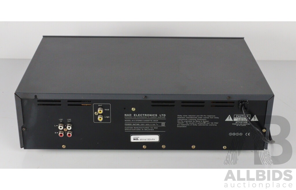 NAD Stereo Cassette Deck Player 613