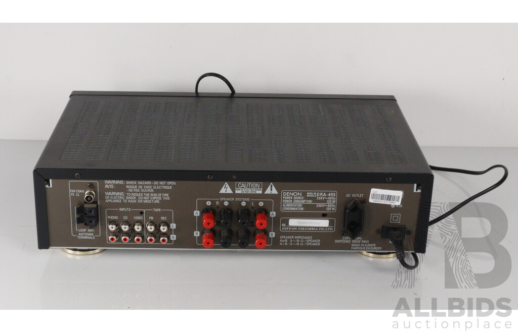 Denon AM- FM Stereo Receiver DRA 455