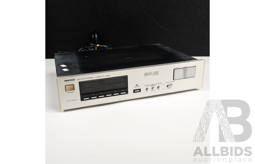 Nikko AM FM Stereo Tuner NT 990 with Quartz Lock Digital Synthesizer