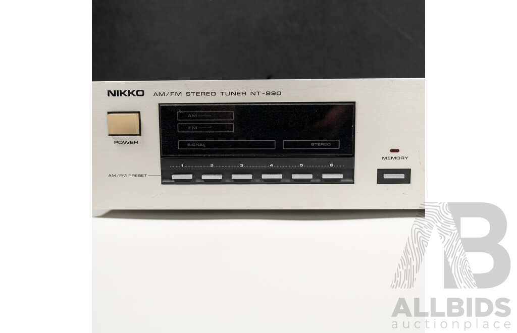 Nikko AM FM Stereo Tuner NT 990 with Quartz Lock Digital Synthesizer