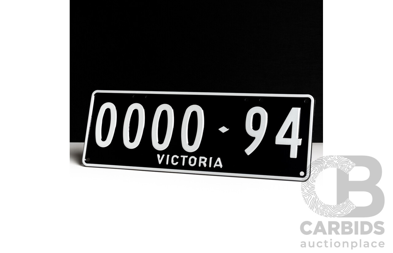 Victorian VIC Custom 6 - Character Alpha/Numeric Number Plate - OOOO.94