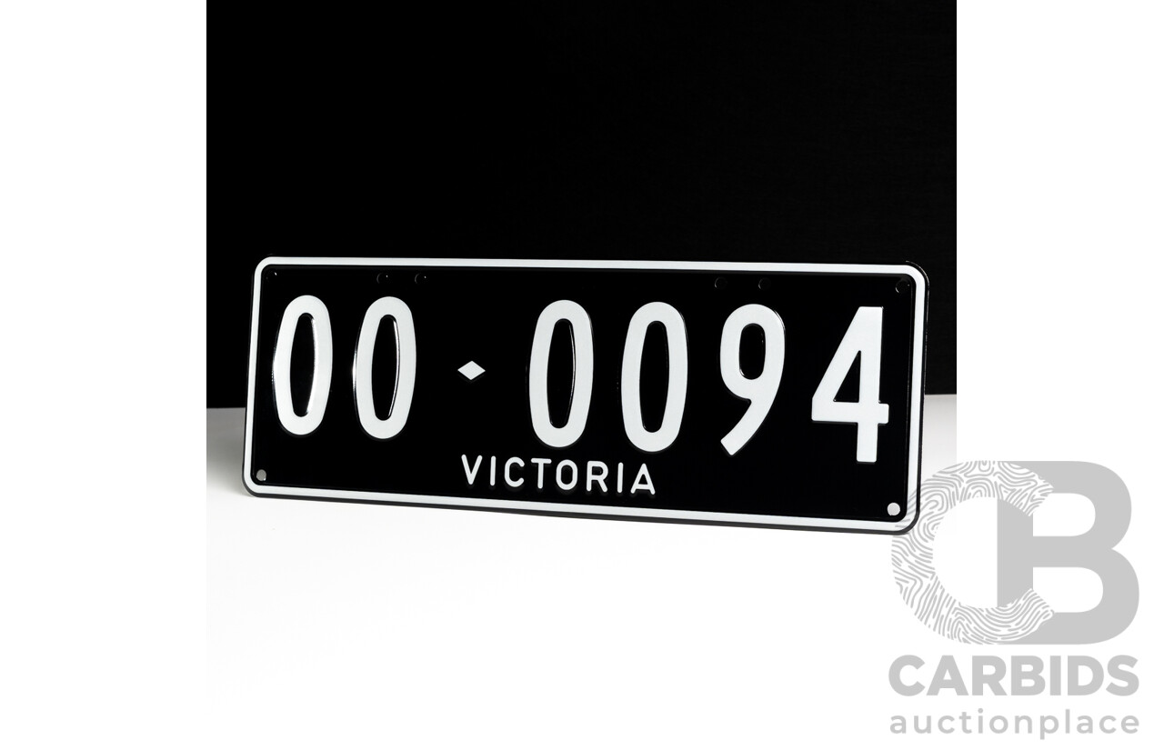 Victorian VIC Custom 6 - Character Alpha/Numeric Number Plate - OO.0094