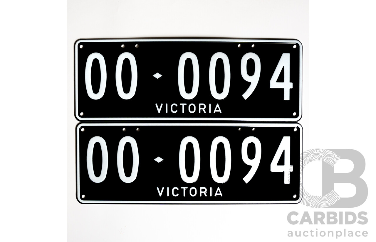 Victorian VIC Custom 6 - Character Alpha/Numeric Number Plate - OO.0094