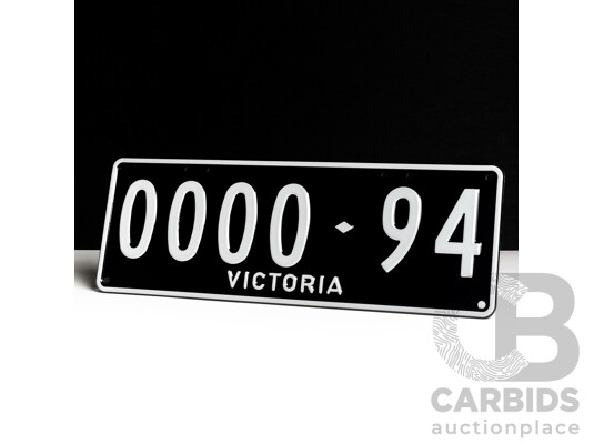 Victorian VIC Custom 6 - Character Alpha/Numeric Number Plate - OOOO.94
