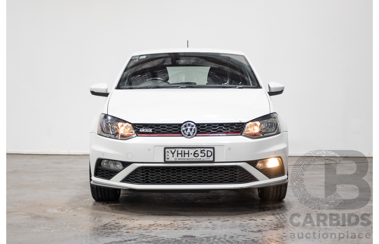 04/2017 Volkswagen Polo GTi FWD 6R MY17 5D Hatchback White 1.8L