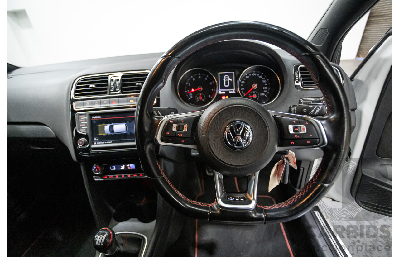 04/2017 Volkswagen Polo GTi FWD 6R MY17 5D Hatchback White 1.8L
