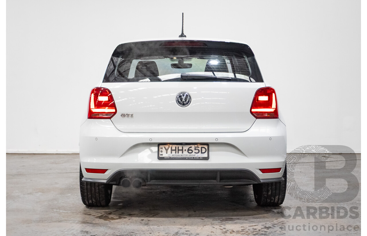 04/2017 Volkswagen Polo GTi FWD 6R MY17 5D Hatchback White 1.8L