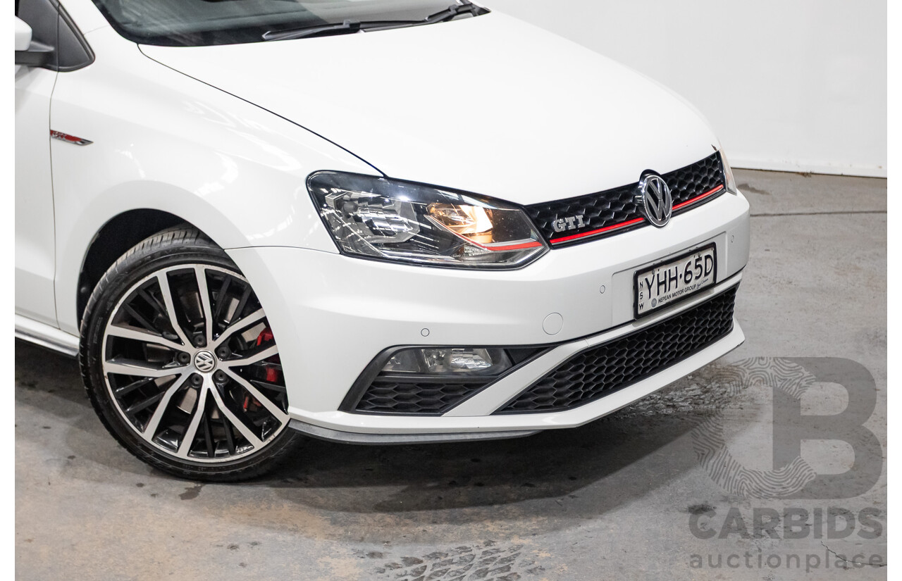 04/2017 Volkswagen Polo GTi FWD 6R MY17 5D Hatchback White 1.8L