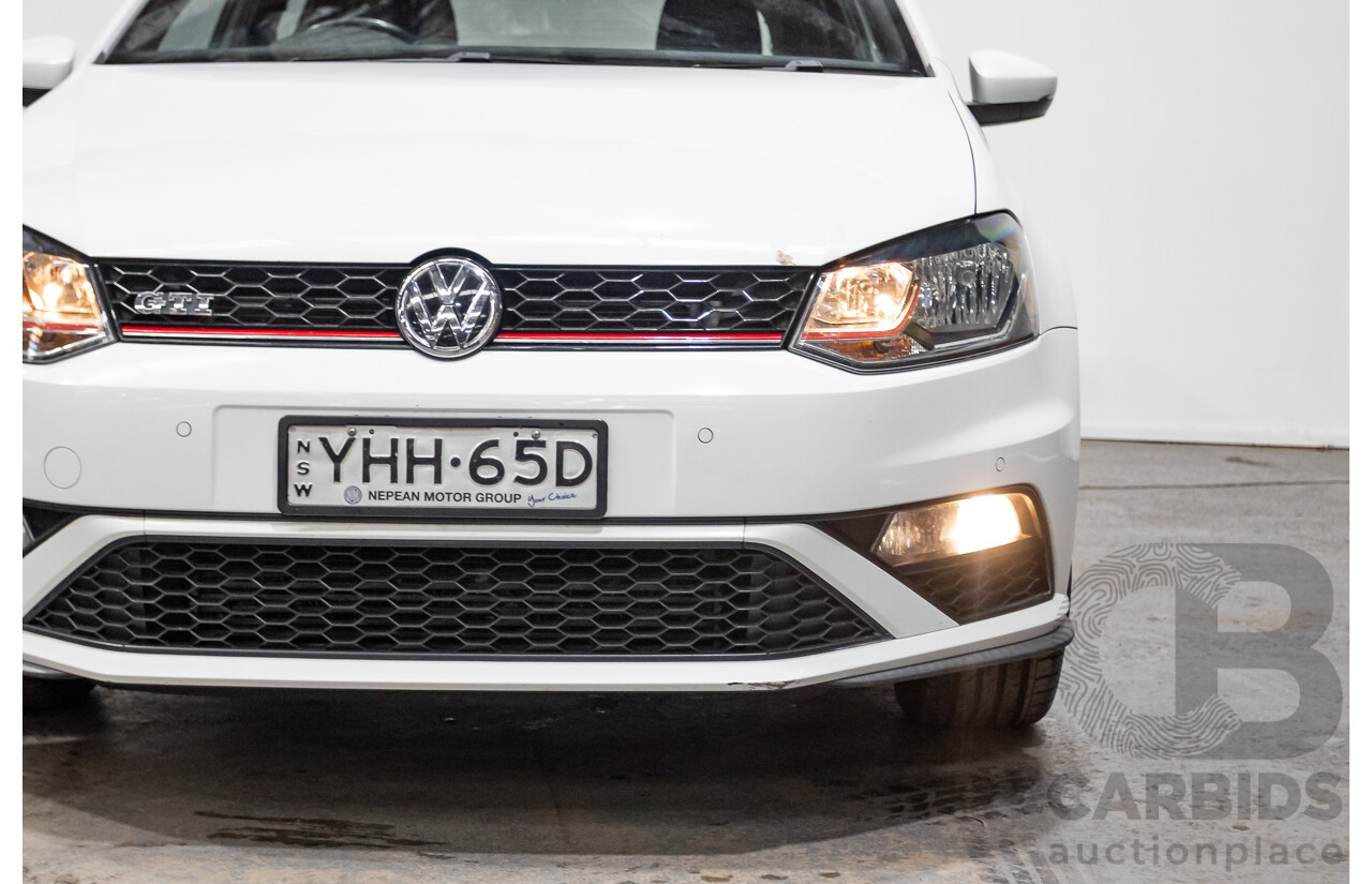 04/2017 Volkswagen Polo GTi FWD 6R MY17 5D Hatchback White 1.8L