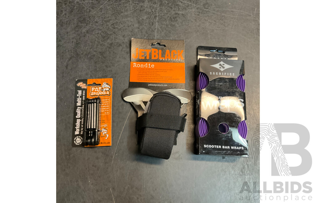 SACRIFICE Handle Bar Tape & Jet Black Roadie & Fat Spanner Multi-Tool - Lot of 3