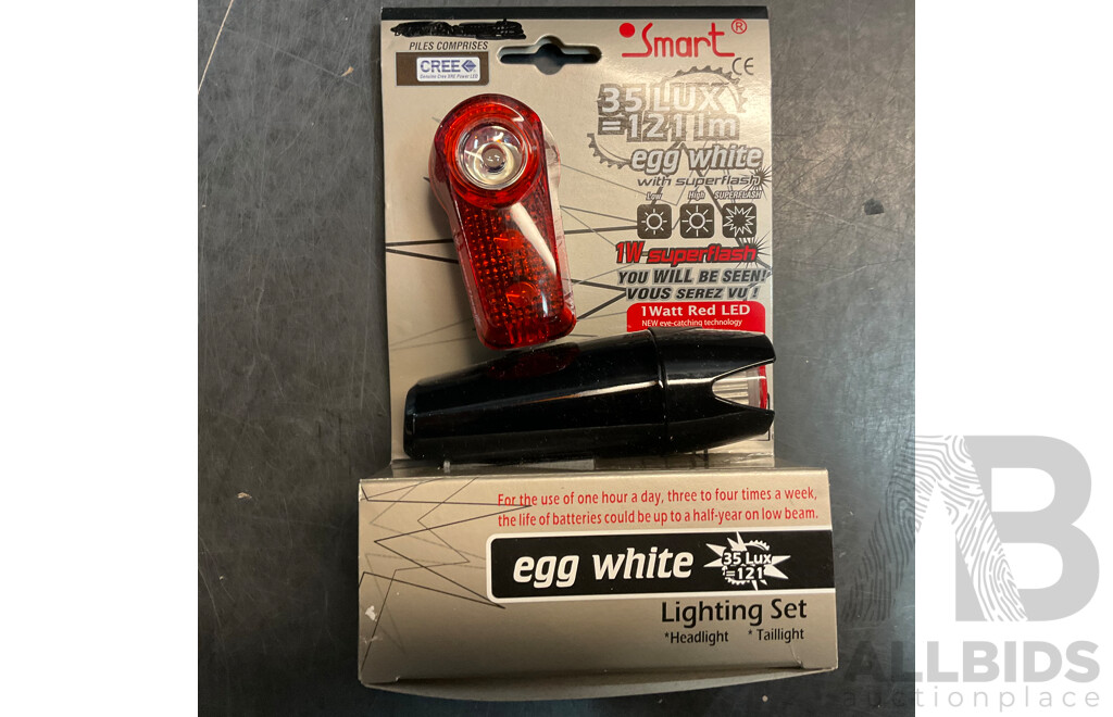 SMART Egg White Lighting Set & Bicycle Computer - Lot of 2