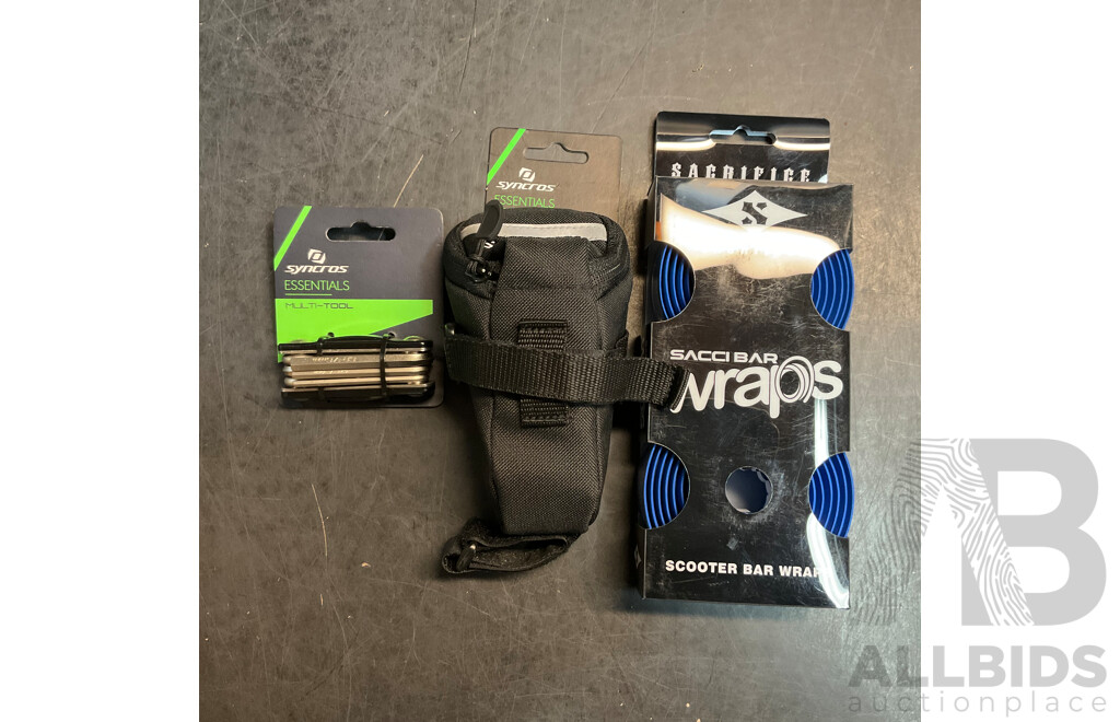 SYNCROS Saddle Bag Strap Mount & Multi-Tools & Sacrifice Handle Bar Tape - Lot of 3