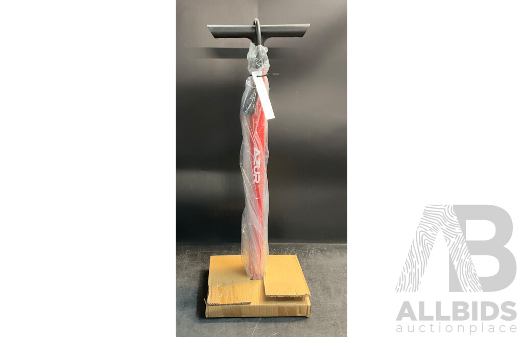 Azur Sirocco Dual Head Floor Pump - Red