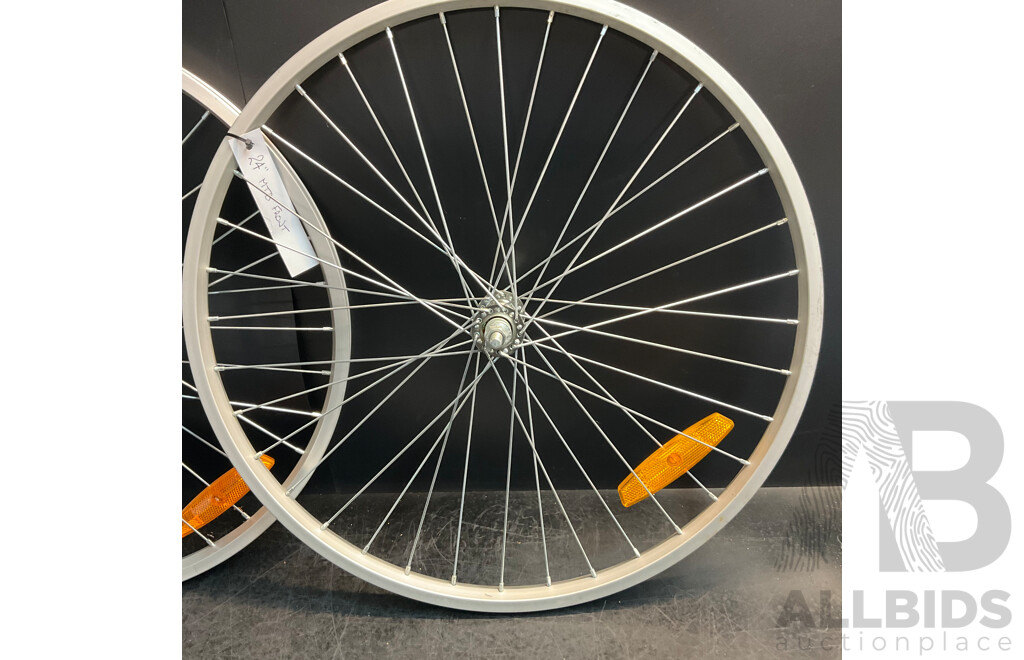 Unbranded Front and Rear MTB 24'' Wheels