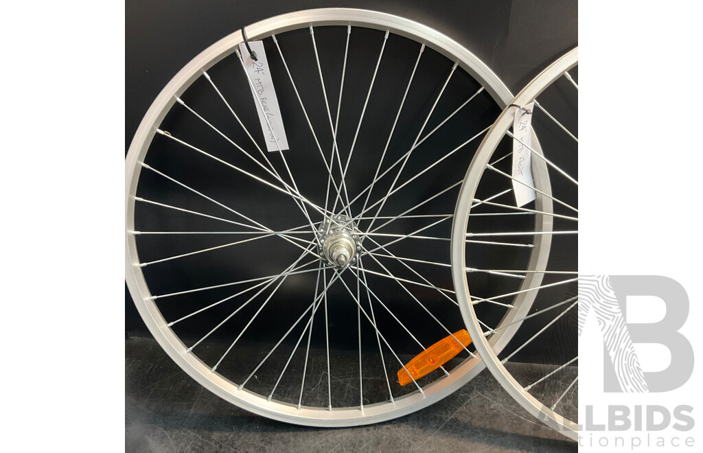 Unbranded Front and Rear MTB 24'' Wheels
