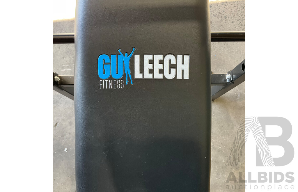 GUYLEECH Adjustable Bench Press with Weight Bar & Plates