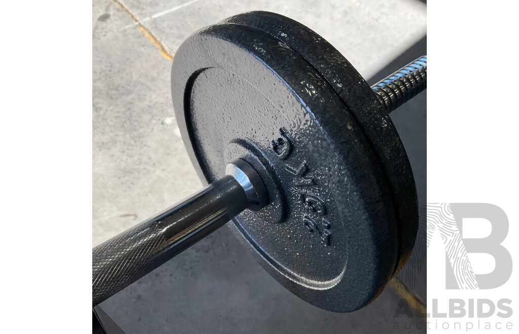 GUYLEECH Adjustable Bench Press with Weight Bar & Plates