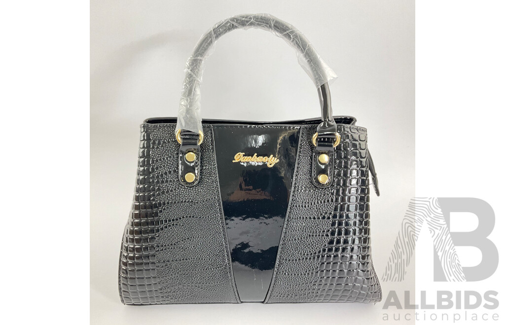 Women's Danbaoly Faux Crocodile Leather Handbag with Sunglasses and Card Holders