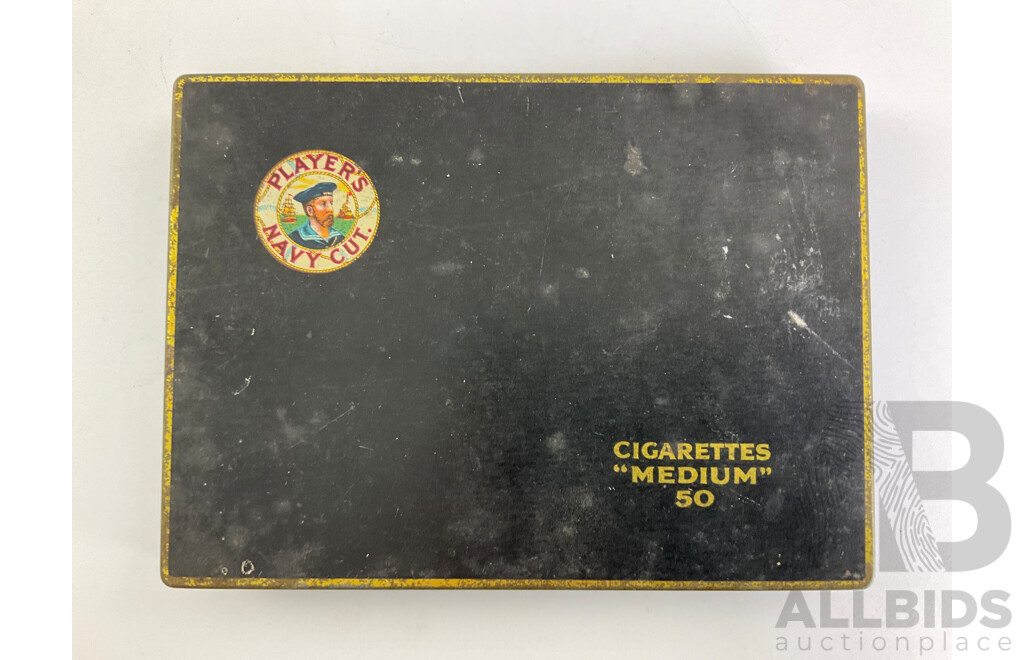 Thirty Five Australian KGVI/QE2 Pennies, Examples Spanning 1938 to 1964, Twelve Pennies Spanning 1943 to 1964 with Collection of One and Two Cent Coins and Players Cigarette Tin