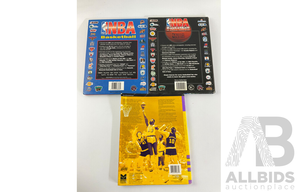 Two NBA Authorized Books Covering 1995, 96, 97, 98 Seasons and Lakers Collectors Edition Book