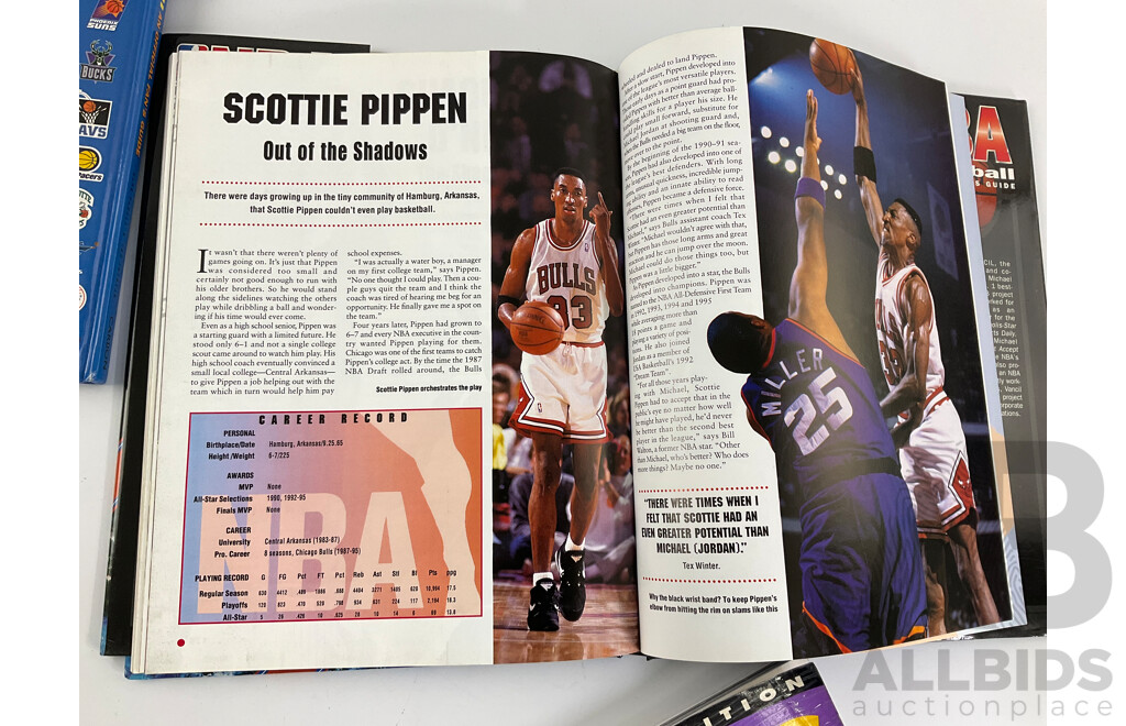 Two NBA Authorized Books Covering 1995, 96, 97, 98 Seasons and Lakers Collectors Edition Book