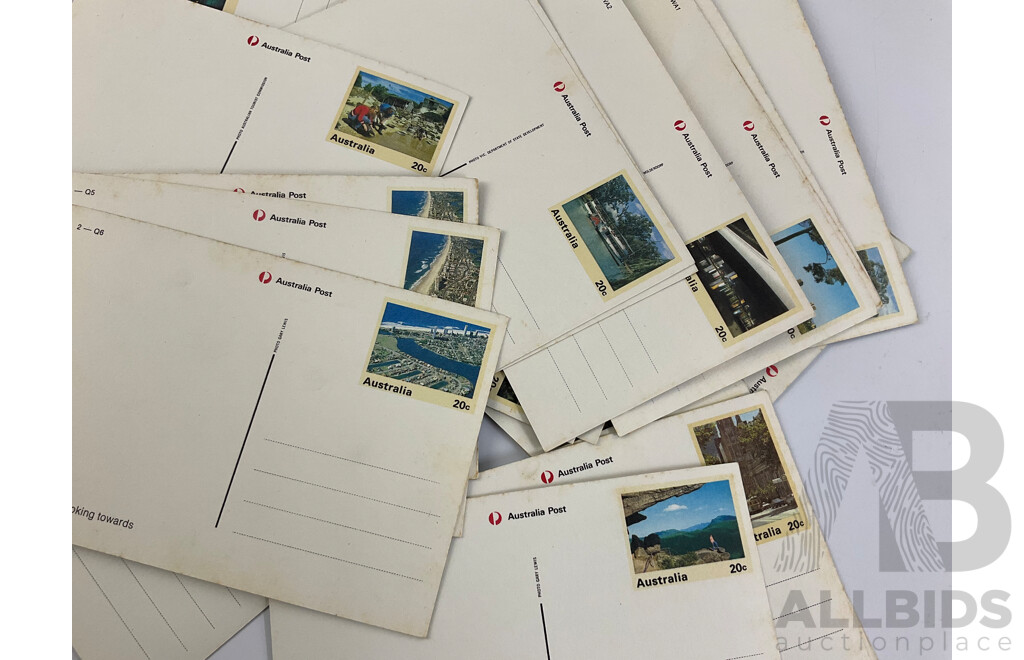 Thirty Australian 1978 Pre Paid Post Cards, Australian Scenes