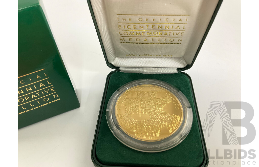 Australian RAM 1988 Bicentennial Commemorative Medallion and Austrian 1980's UNC Coin Set