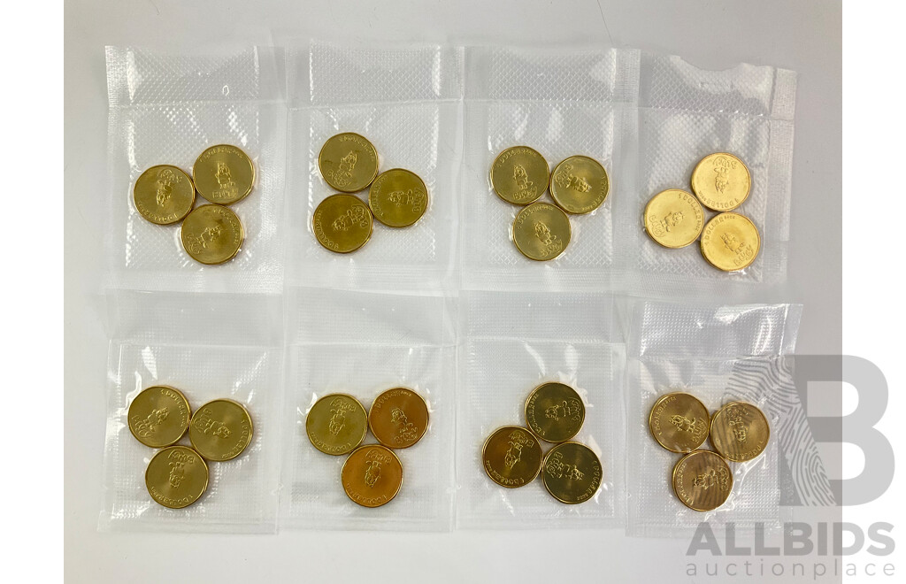 Twenty Four Australian 2024 KCIII UNC One Dollar Bluey Bucks in Sealed Packaging