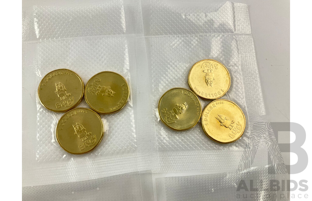 Twenty Four Australian 2024 KCIII UNC One Dollar Bluey Bucks in Sealed Packaging