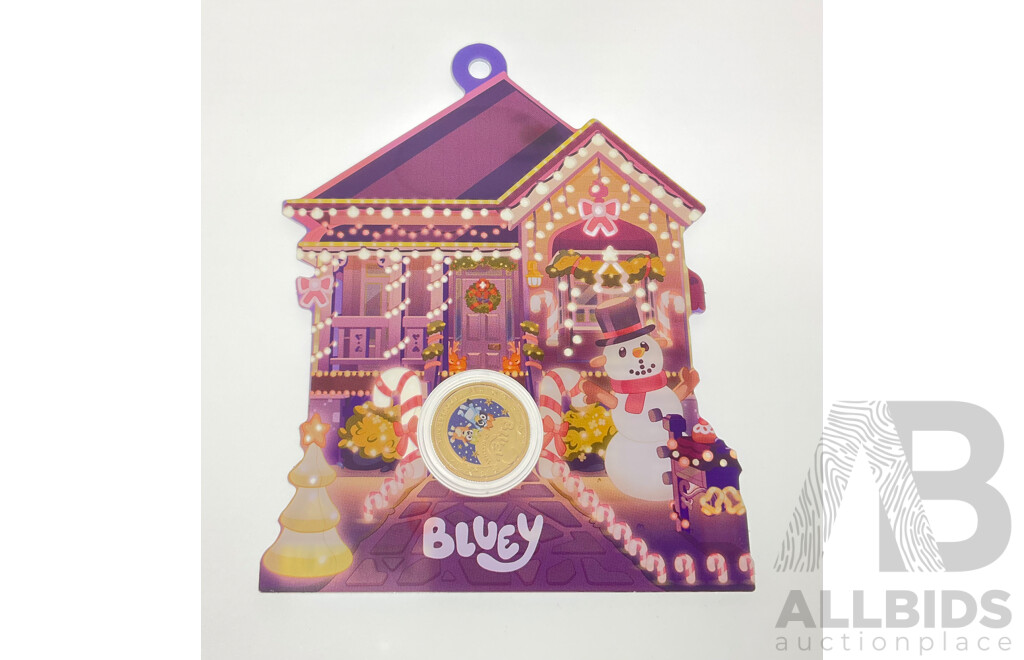 Australian RAM 2025 KCIII UNC Commemorative One Dollar Coin, Christmas Bluey Buck