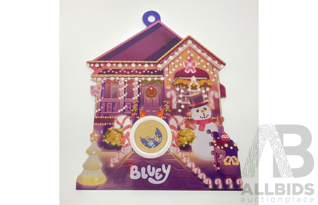 Australian RAM 2025 KCIII UNC Commemorative One Dollar Coin, Christmas Bluey Buck