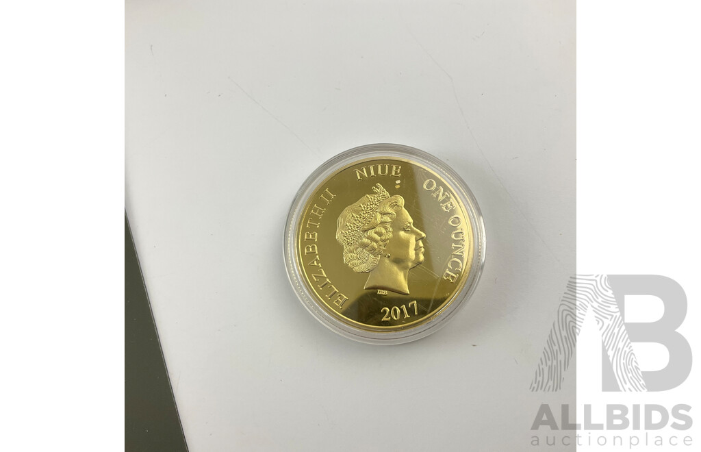 Commonwealth Countries 1982 HRH Princess of Wales Twenty First Birthday Mint Stamp Album and Niue 2017 Year of the Rooster Coin