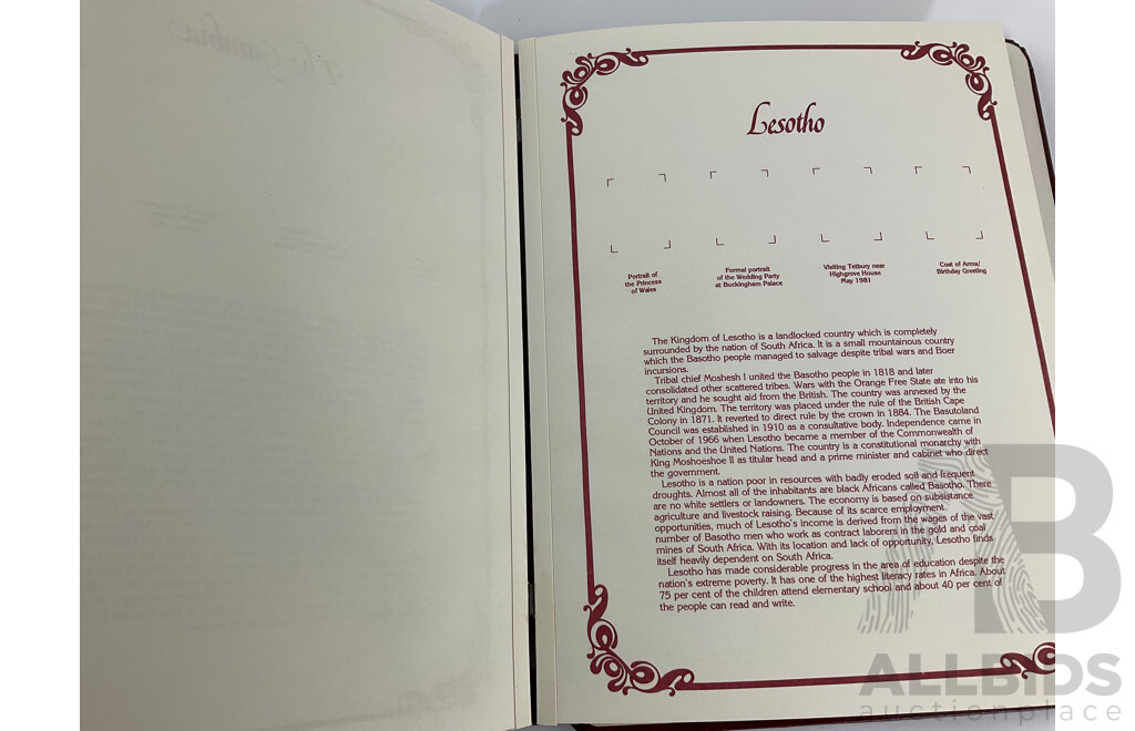 Commonwealth Countries 1982 HRH Princess of Wales Twenty First Birthday Mint Stamp Album and Niue 2017 Year of the Rooster Coin