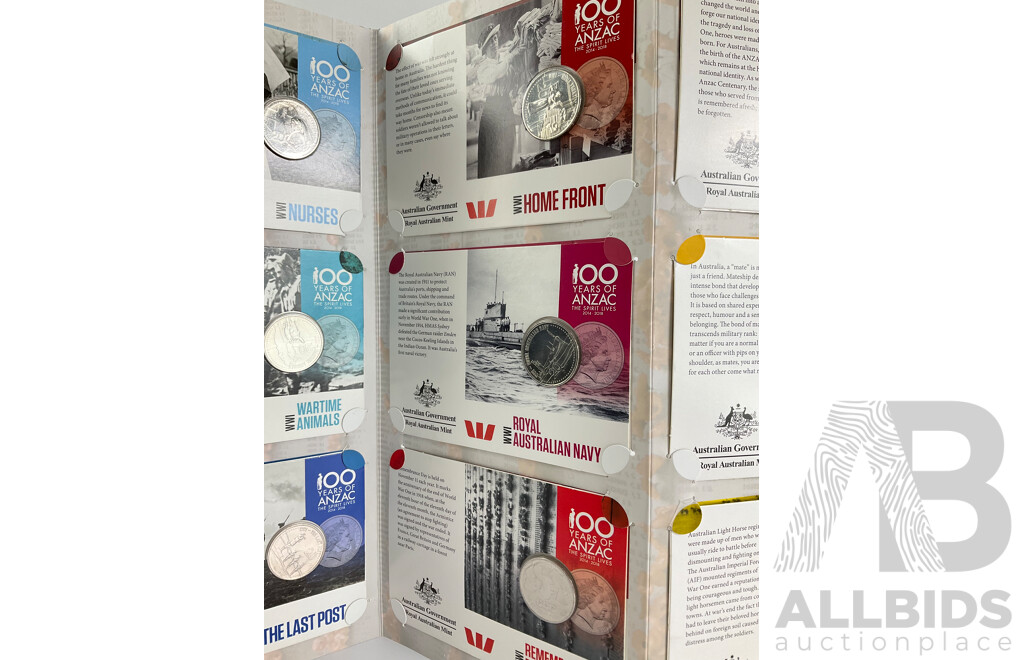 Australian 2015 Anzacs Remembered Fourteen Coin Set