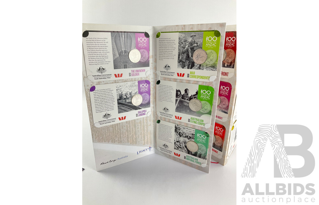 Australian 2015 Anzacs Remembered Fourteen Coin Set