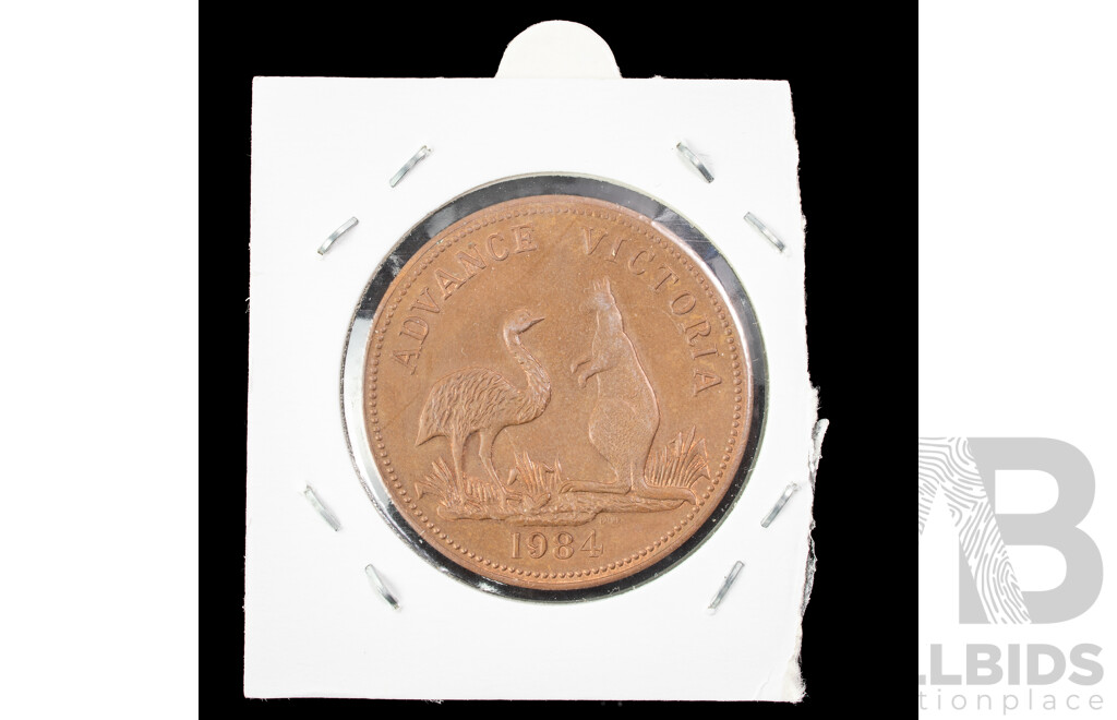 Australian 1984 Halls of Toorak Shoes Coin, Advance Victoria