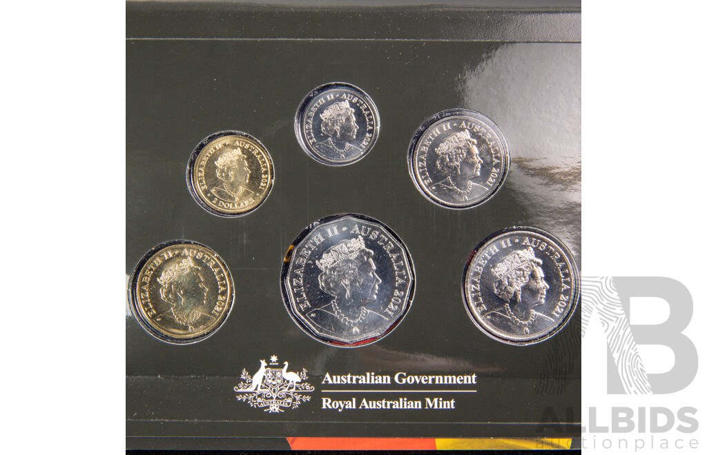 Australian 2021 Six UNC Coin Set, 50th Anniversary of the Aboriginal Flag