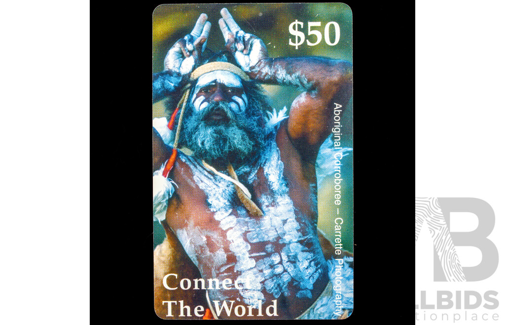 Connect the World Rainbow Fifty Dollar Phone Card, Aboriginal Corroboree