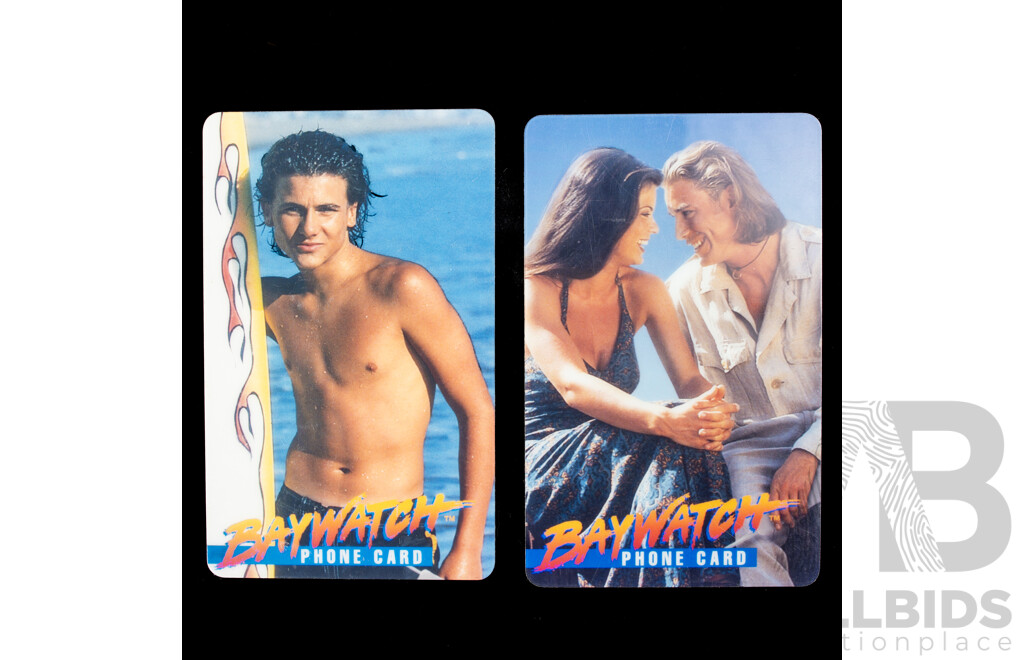Two USA Bay Watch Three Minute Phone Cards