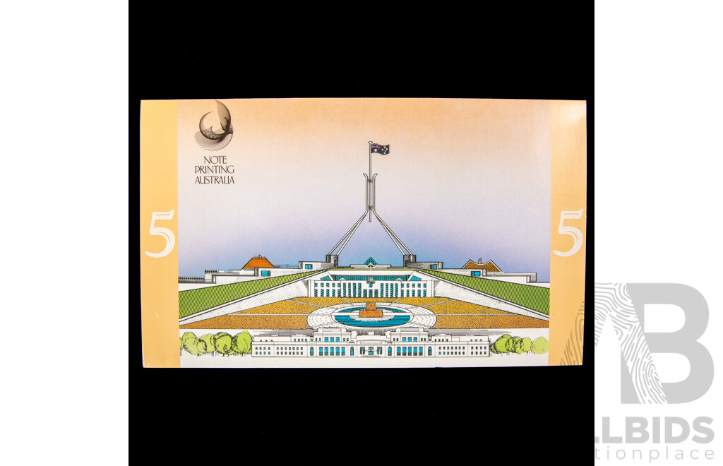 Australian First Five Dollar Polymer Note, Last Five Dollar Paper Note, Fraser/Cole